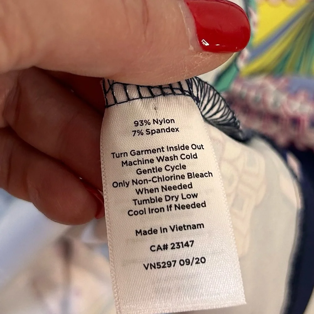 TALBOTS Jersey Shift Dress Spiral Paisley 3/4 sleeve‎ knee length Women’s Medium - Picture 10 of 10